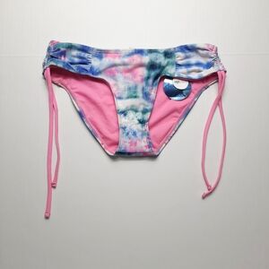 Decree Swim Bottoms Women's Size Small Blue Pink Tie Dye Swimsuit Briefs